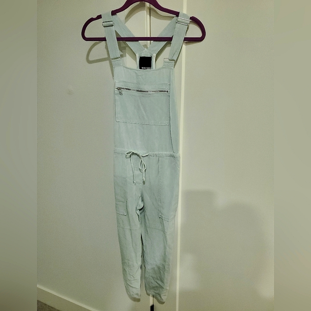 WILFRED FREE-XXS Light Blue Chambray Denim Overalls, SO cute